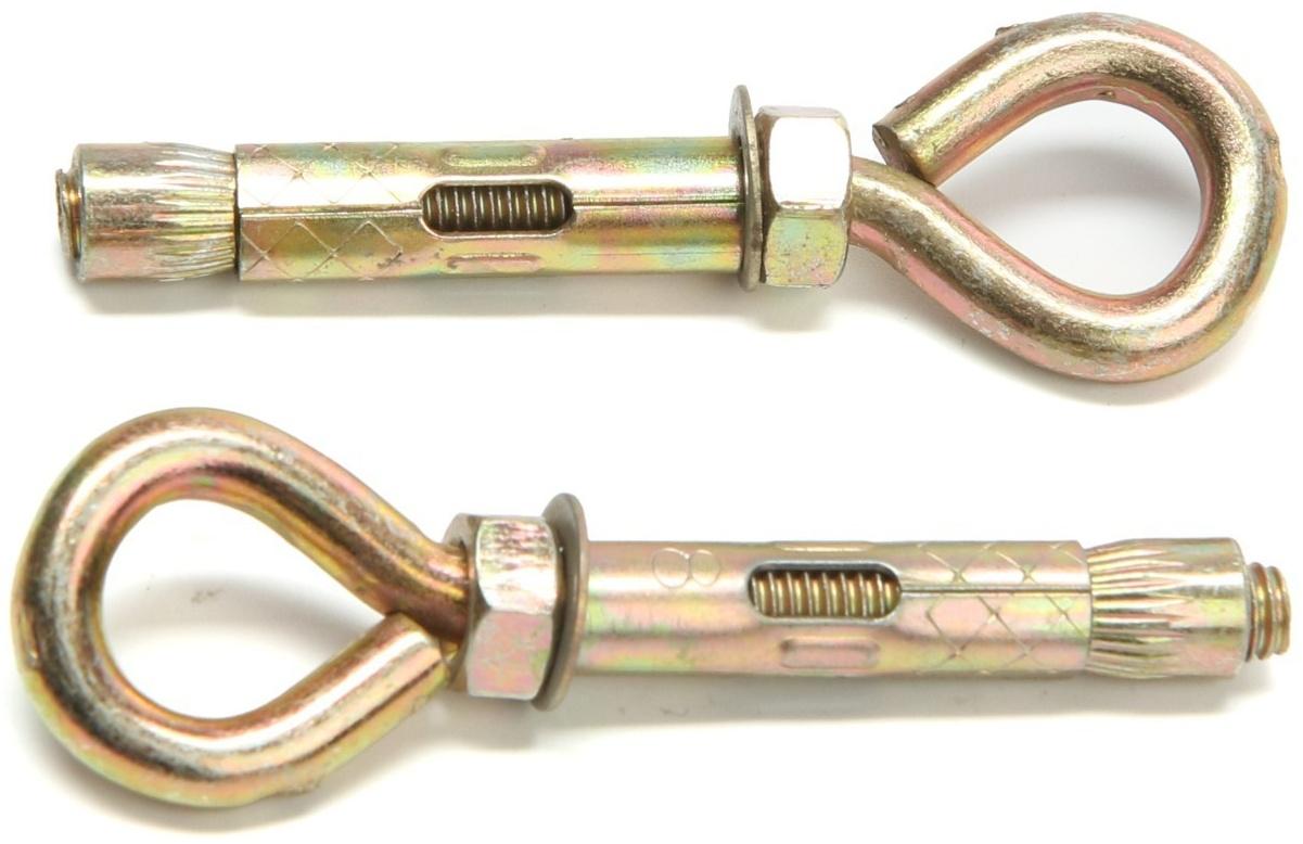 Анкерный болт, с кольцом, оцинкованный, 8х45 мм, 100 шт