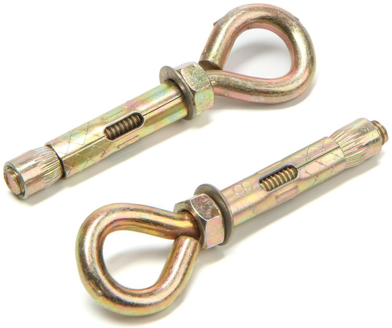 Анкерный болт, с кольцом, оцинкованный, 8х45 мм, 100 шт