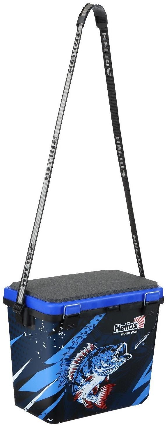 Ящик рыболовный зимний ICE FISHING односекционный синий (HS-IB-19-IFB-1) Helios