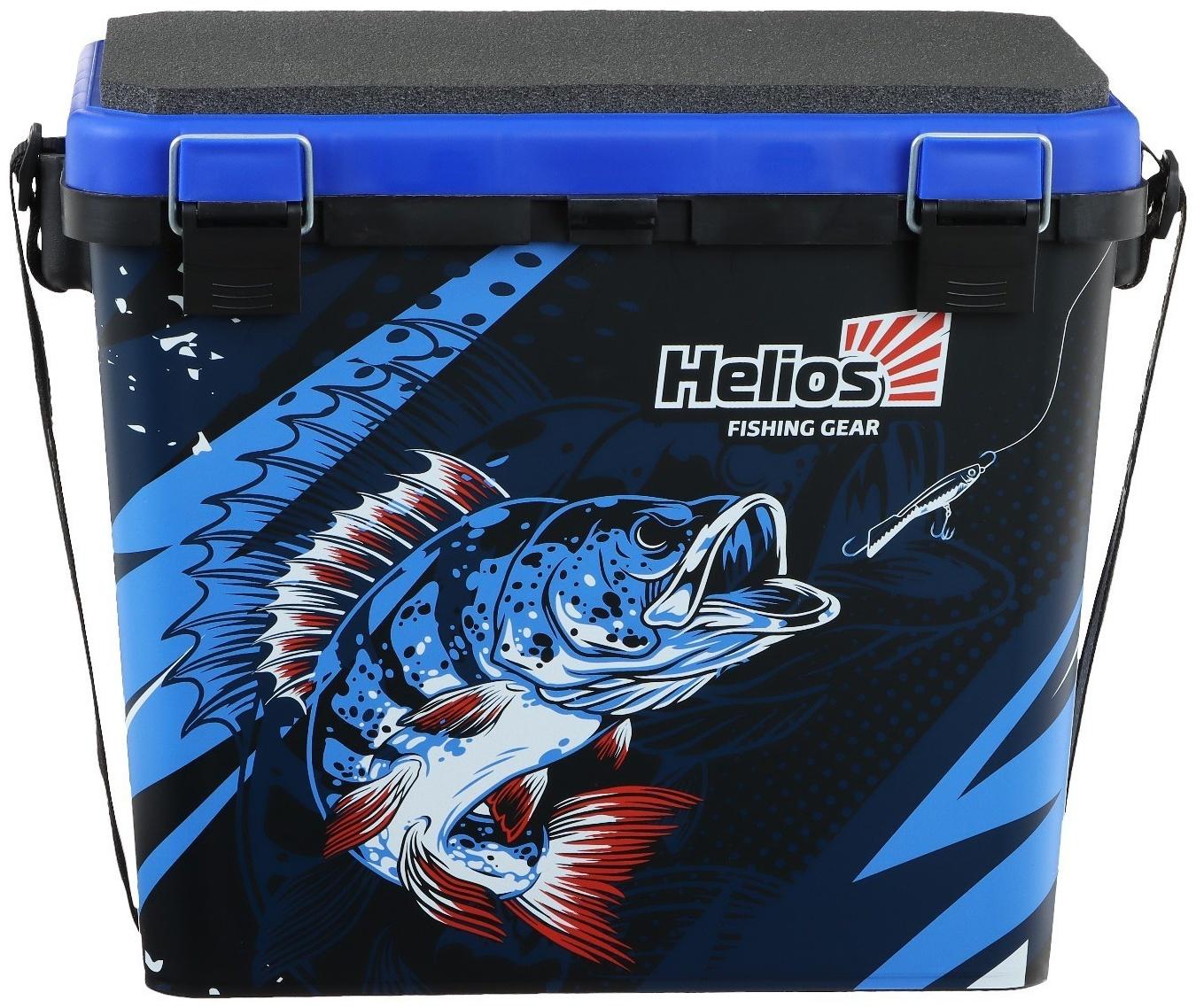 Ящик рыболовный зимний ICE FISHING односекционный синий (HS-IB-19-IFB-1) Helios