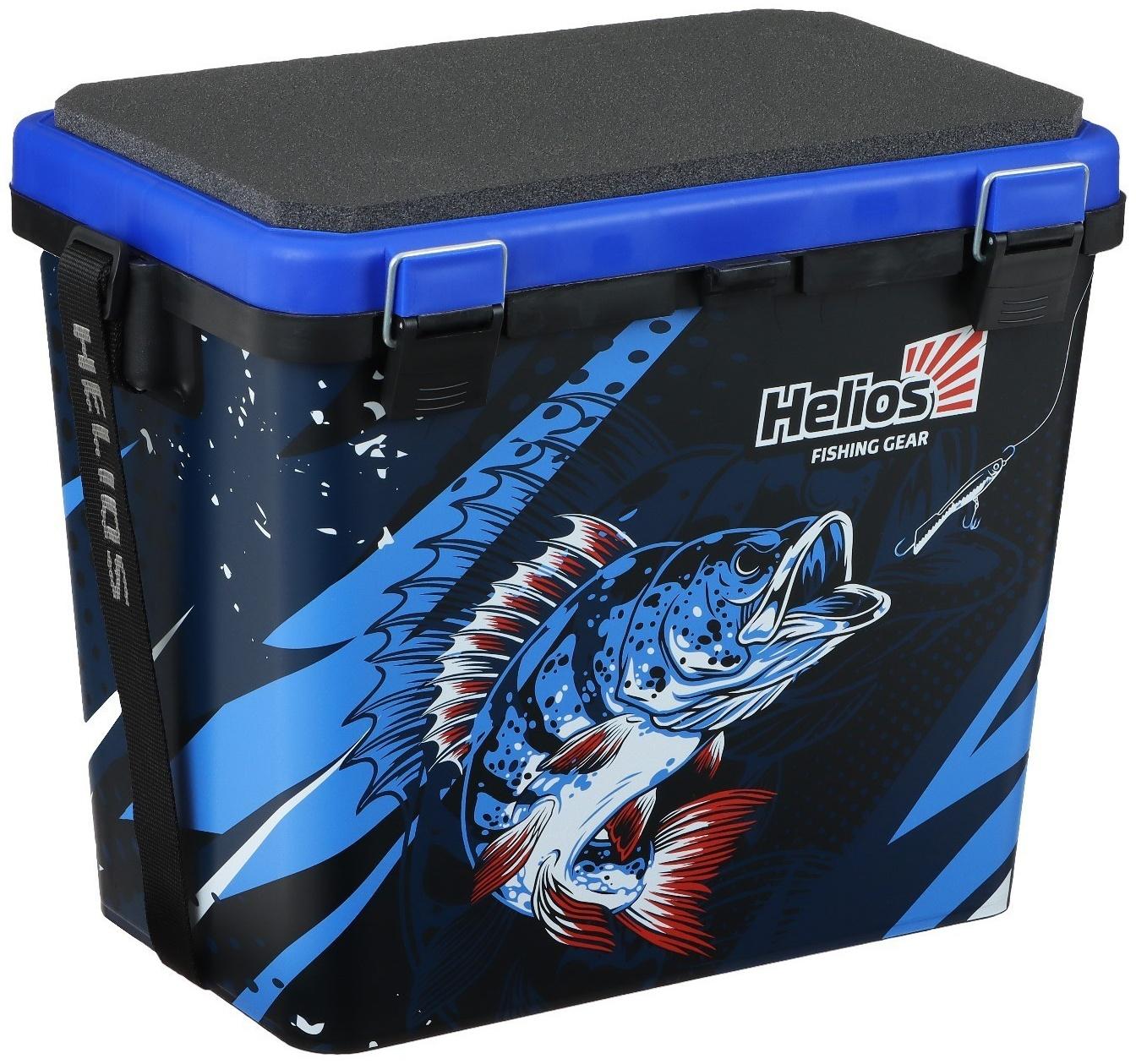 Ящик рыболовный зимний ICE FISHING односекционный синий (HS-IB-19-IFB-1) Helios