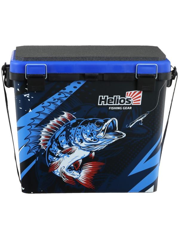 Ящик рыболовный зимний ICE FISHING односекционный синий (HS-IB-19-IFB-1) Helios