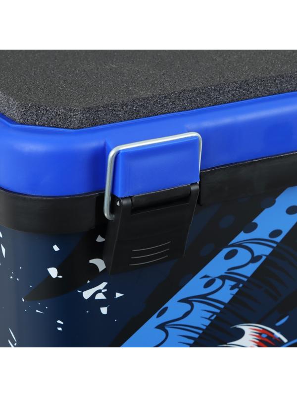 Ящик рыболовный зимний ICE FISHING односекционный синий (HS-IB-19-IFB-1) Helios