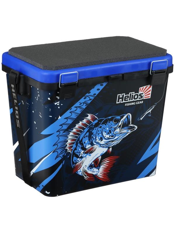 Ящик рыболовный зимний ICE FISHING односекционный синий (HS-IB-19-IFB-1) Helios