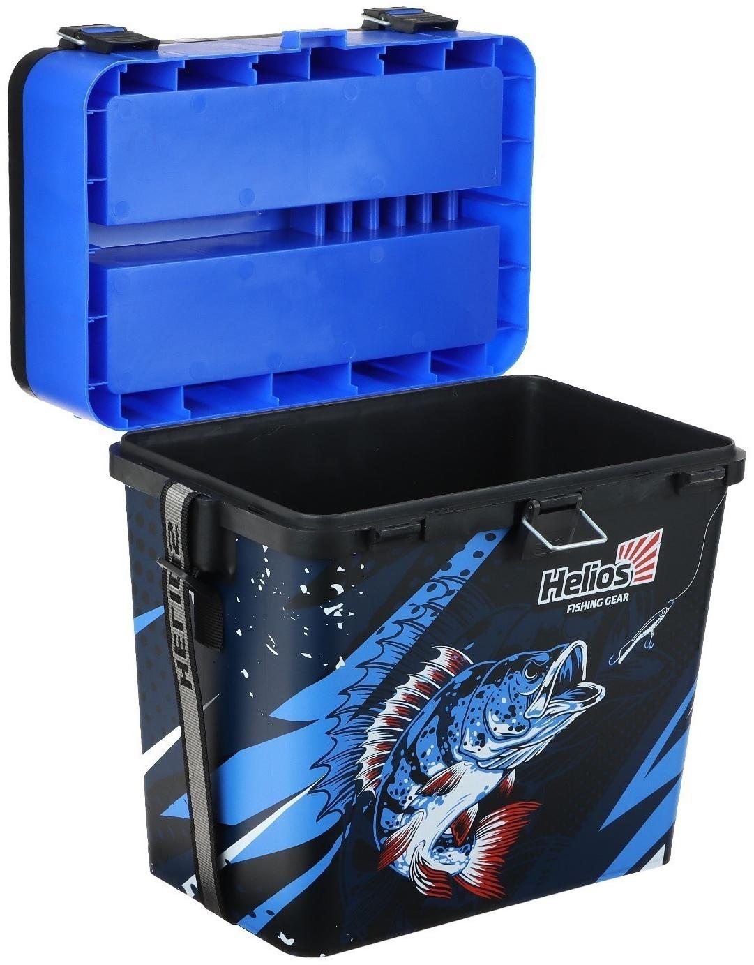 Ящик рыболовный зимний ICE FISHING синий (HS-IB-19-IFB) Helios