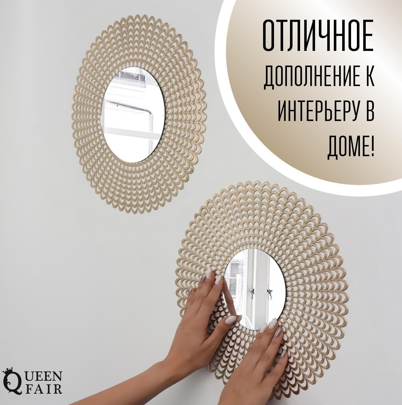 Набор интерьерных зеркал для декорирования, 5 шт, d 22 см