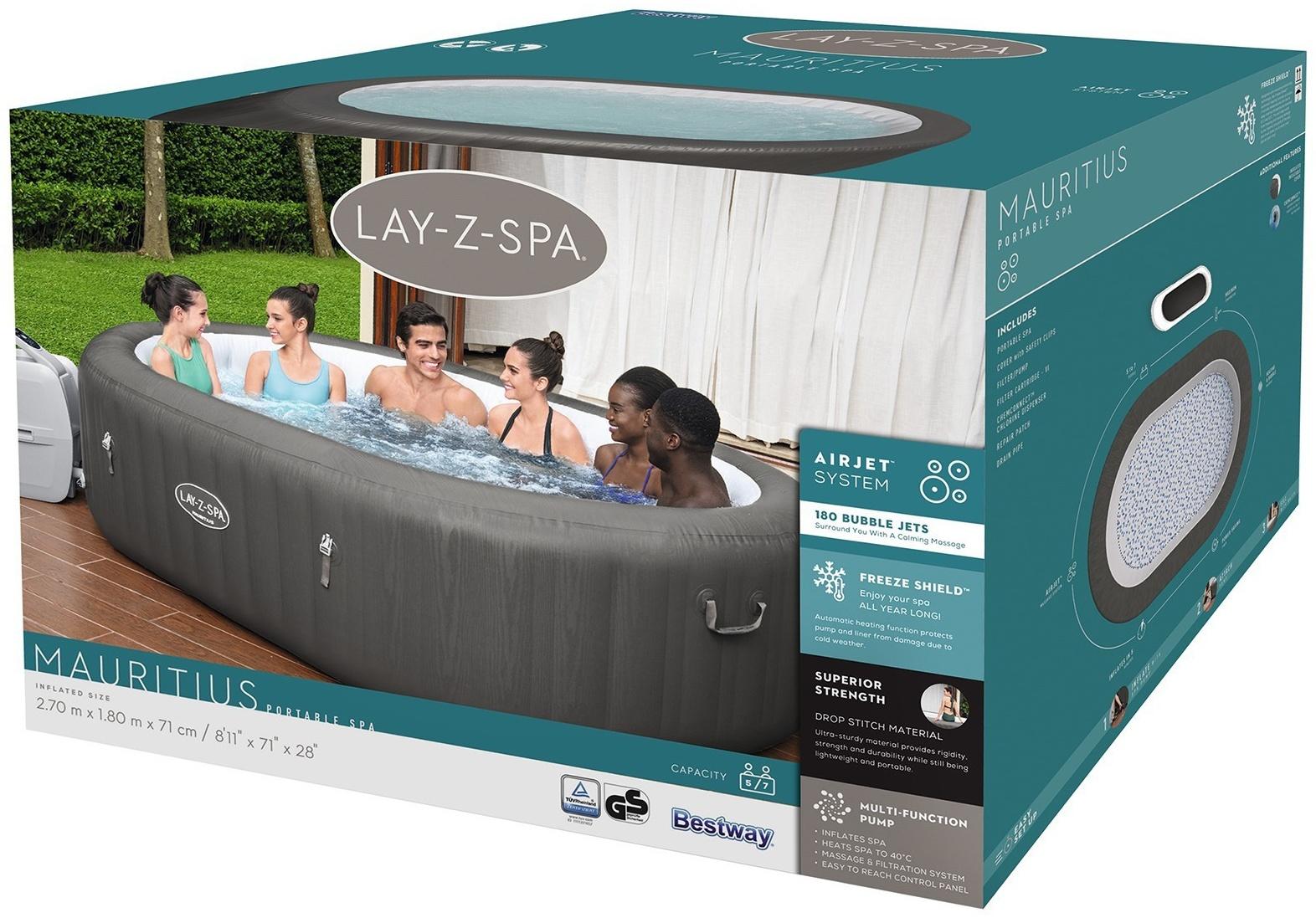 СПА-бассейн Mauritius AirJet с гидромассажем, 270 х 180 х 71 см, 60067 Bestway