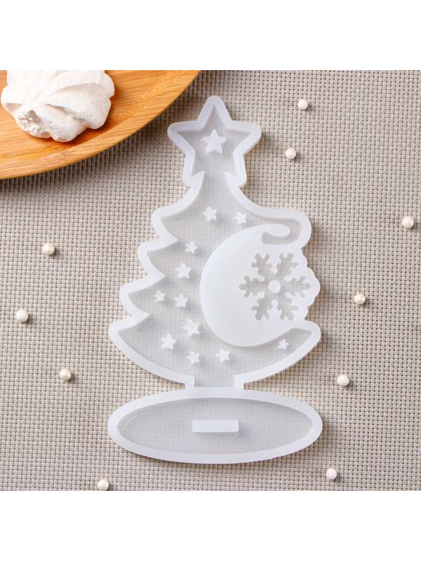 Силиконовая форма «3D Ёлка», 16×9,4 см, цвет прозрачный