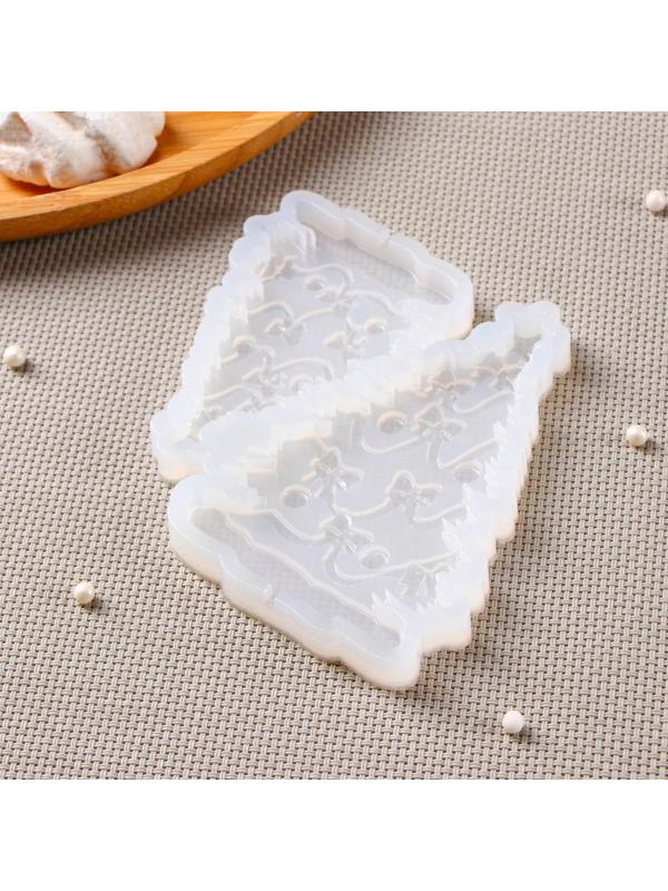 Силиконовая форма «Ёлка с бантиками», 12×10 см, цвет прозрачный