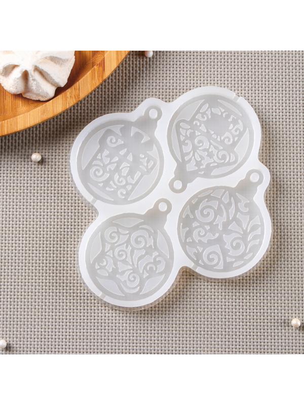 Силиконовый молд для леденцов и шоколада «Шары», 12×12 см, ячейка d=5 см, цвет прозрачный