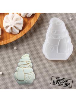 Силиконовый молд «Снеговик», 9,5×6,5 см, цвет прозрачный