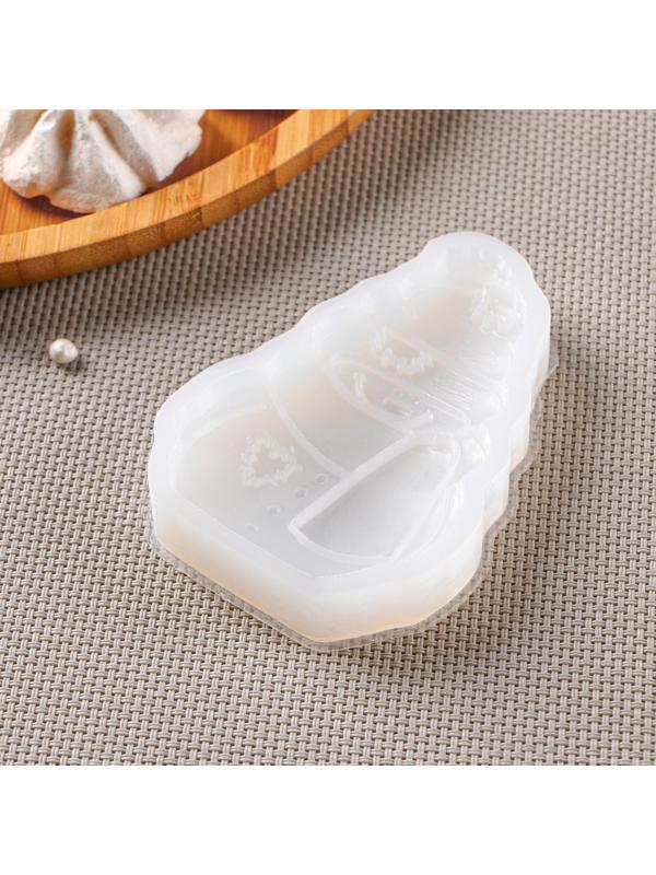 Силиконовый молд «Снеговик», 9,5×6,5 см, цвет прозрачный