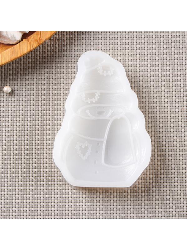 Силиконовый молд «Снеговик», 9,5×6,5 см, цвет прозрачный