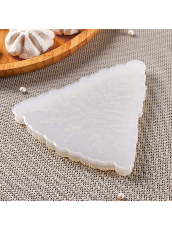 Силиконовый молд «Узорная ёлка», 12,5×12 см, цвет прозрачный