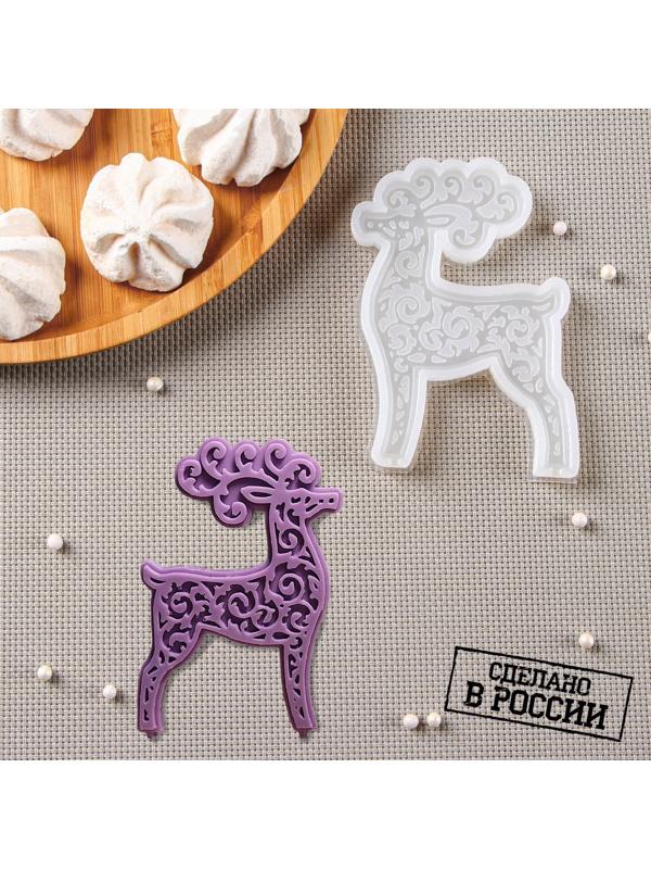 Силиконовый молд «Олень», 11×7,5 см, цвет прозрачный