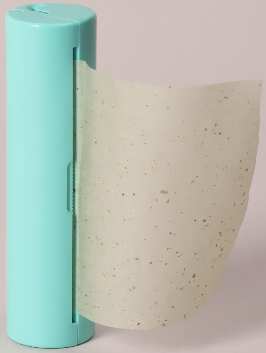 Салфетки матирующие, в рулоне, d = 2,4 × 9 см, 7 м, цвет зелёный