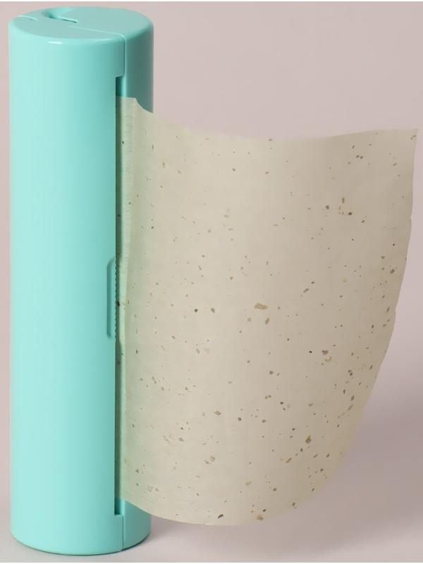 Салфетки матирующие, в рулоне, d = 2,4 × 9 см, 7 м, цвет зелёный