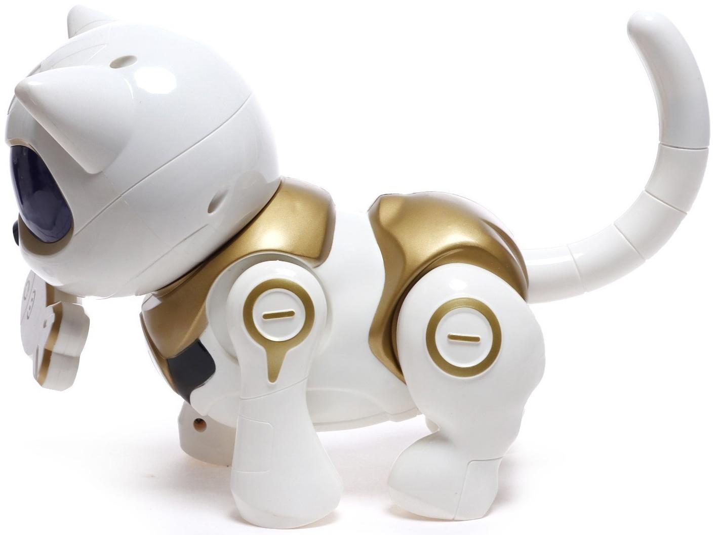 Робот-кошка, интерактивная «Новогодняя Шерри», русское озвучивание, цвет золотой