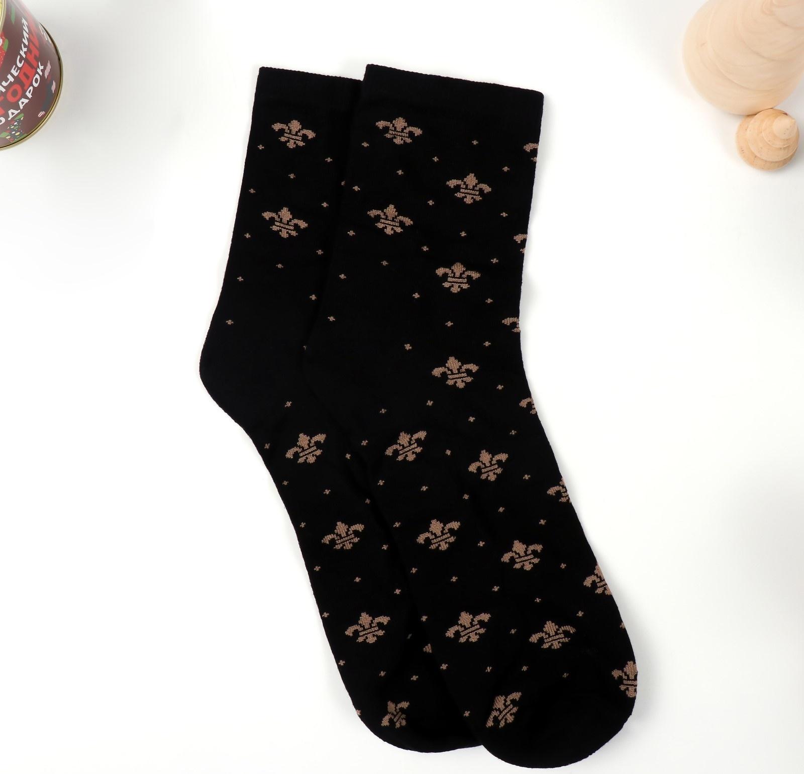 Подарок носки с принтом в банке 