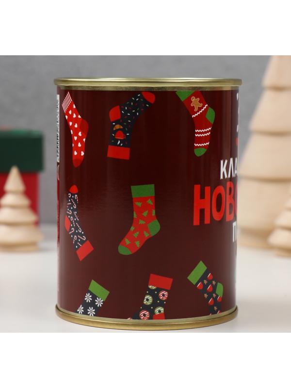 Подарок носки с принтом в банке 
