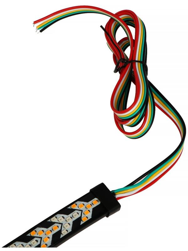 Спойлер на багажник, светодиодный WYD-02-12-24 В, дублирующий задние сигналы, 120 см