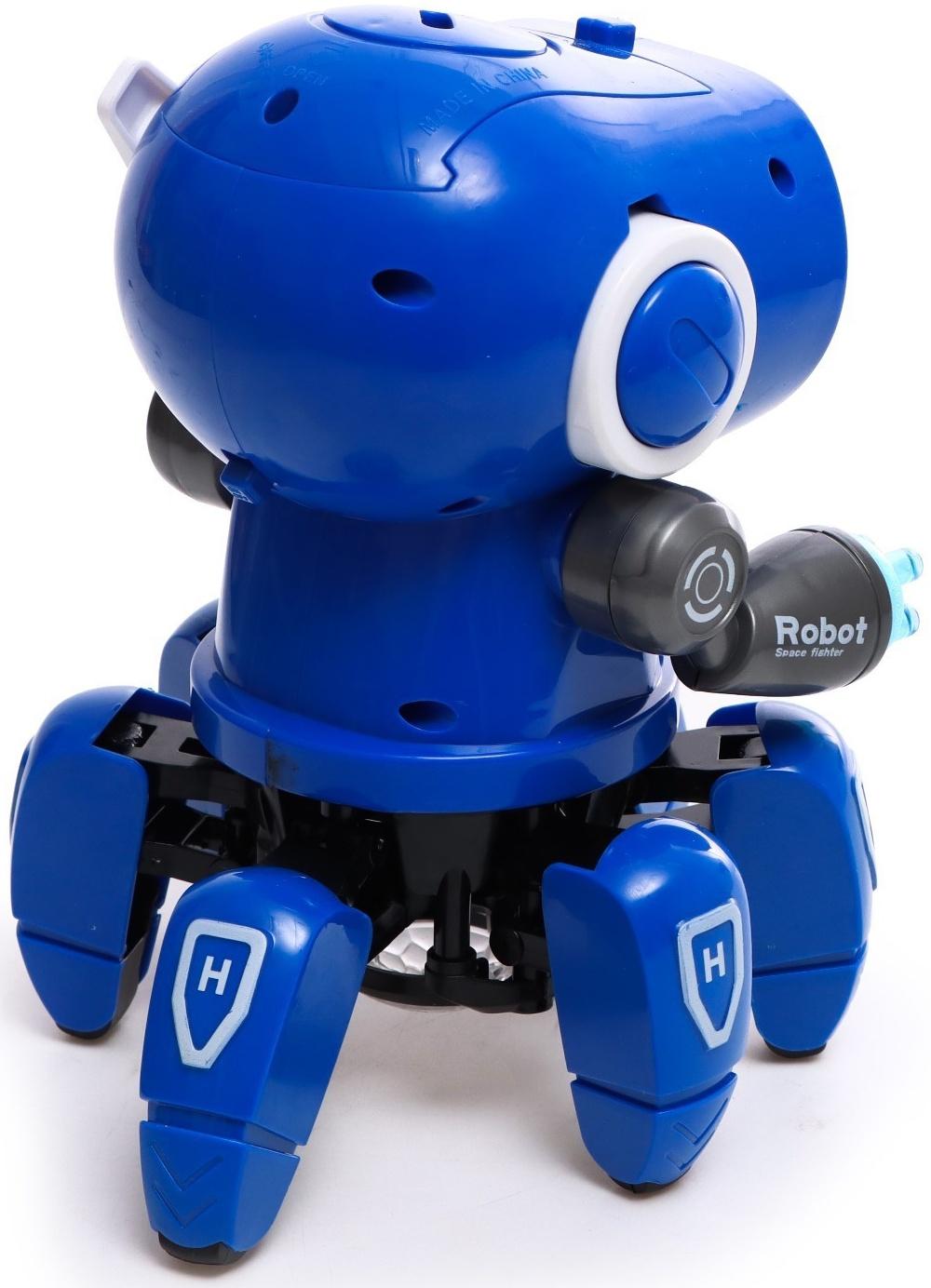 Робот музыкальный «Вилли», световые и звуковые эффекты, ходит, цвет синий