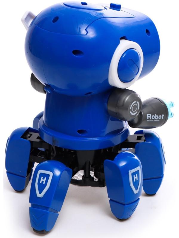 Робот музыкальный «Вилли», световые и звуковые эффекты, ходит, цвет синий