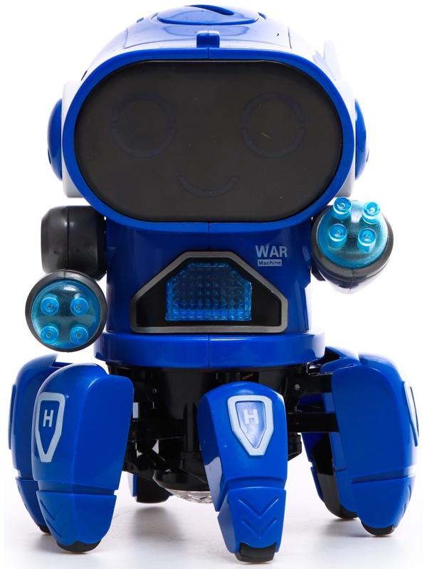 Робот музыкальный «Вилли», световые и звуковые эффекты, ходит, цвет синий