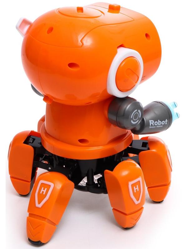 Робот музыкальный «Вилли», русское озвучивание, световые эффекты, цвет оранжевый