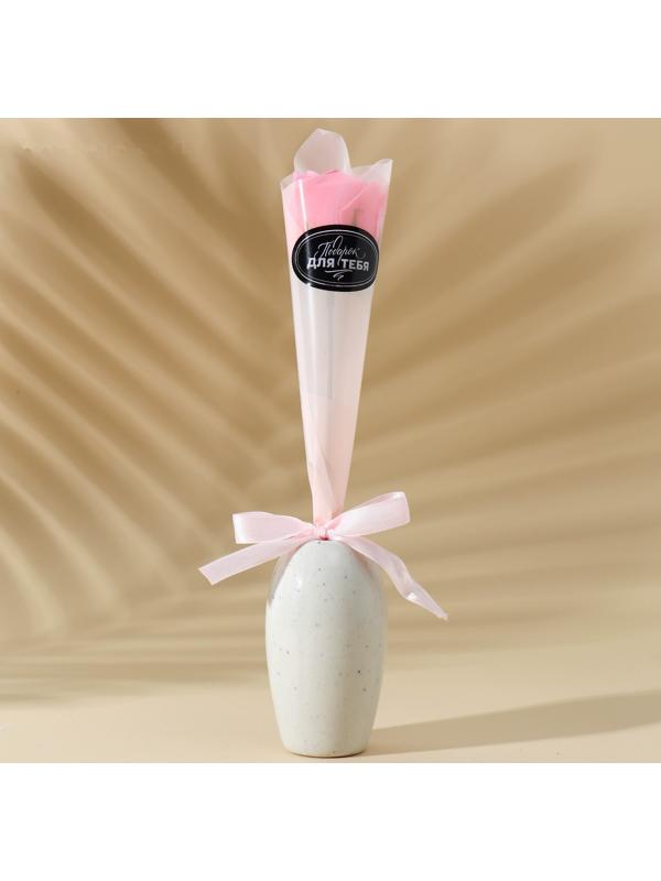 Мыло твёрдое лепестковое «Подарок для тебя», 1 шт, 10 гр, цвет нежно-розовый