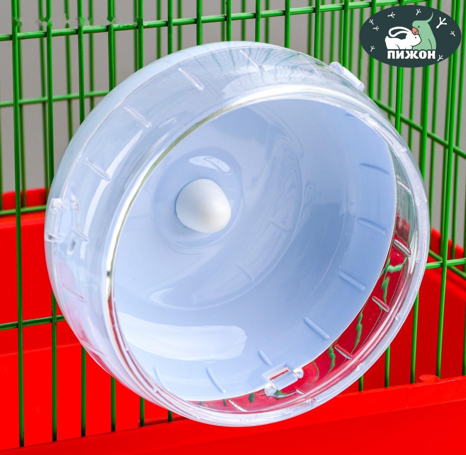 Колесо для грызунов тихое, 14 см, синее