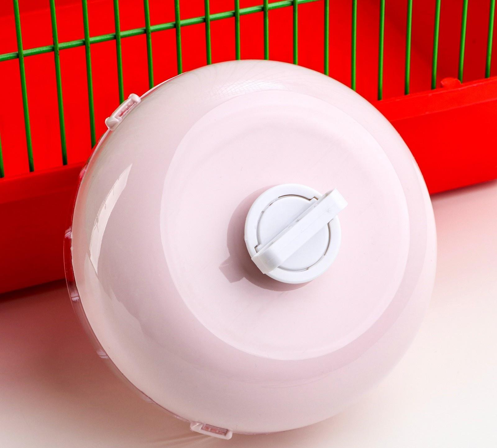 Колесо для грызунов тихое, 14 см, розовое