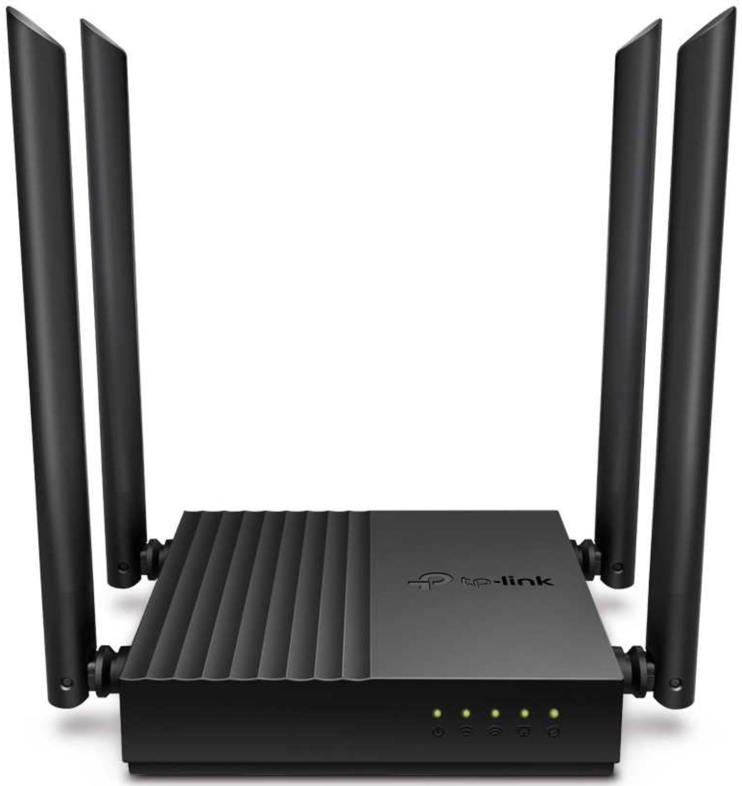 Wi-Fi роутер TP-Link Archer C64, 1167 Мбит/с, 4 порта 1000 Мбит/с, чёрный