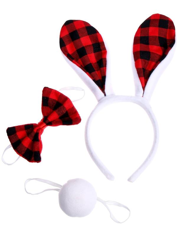 Карнавальный набор «Заяц», 3 предмета: ободок, бабочка, хвост