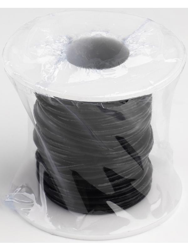 Шнур для плетения, из натуральной кожи, d = 2 мм, 10 ± 0,5 м, цвет чёрный