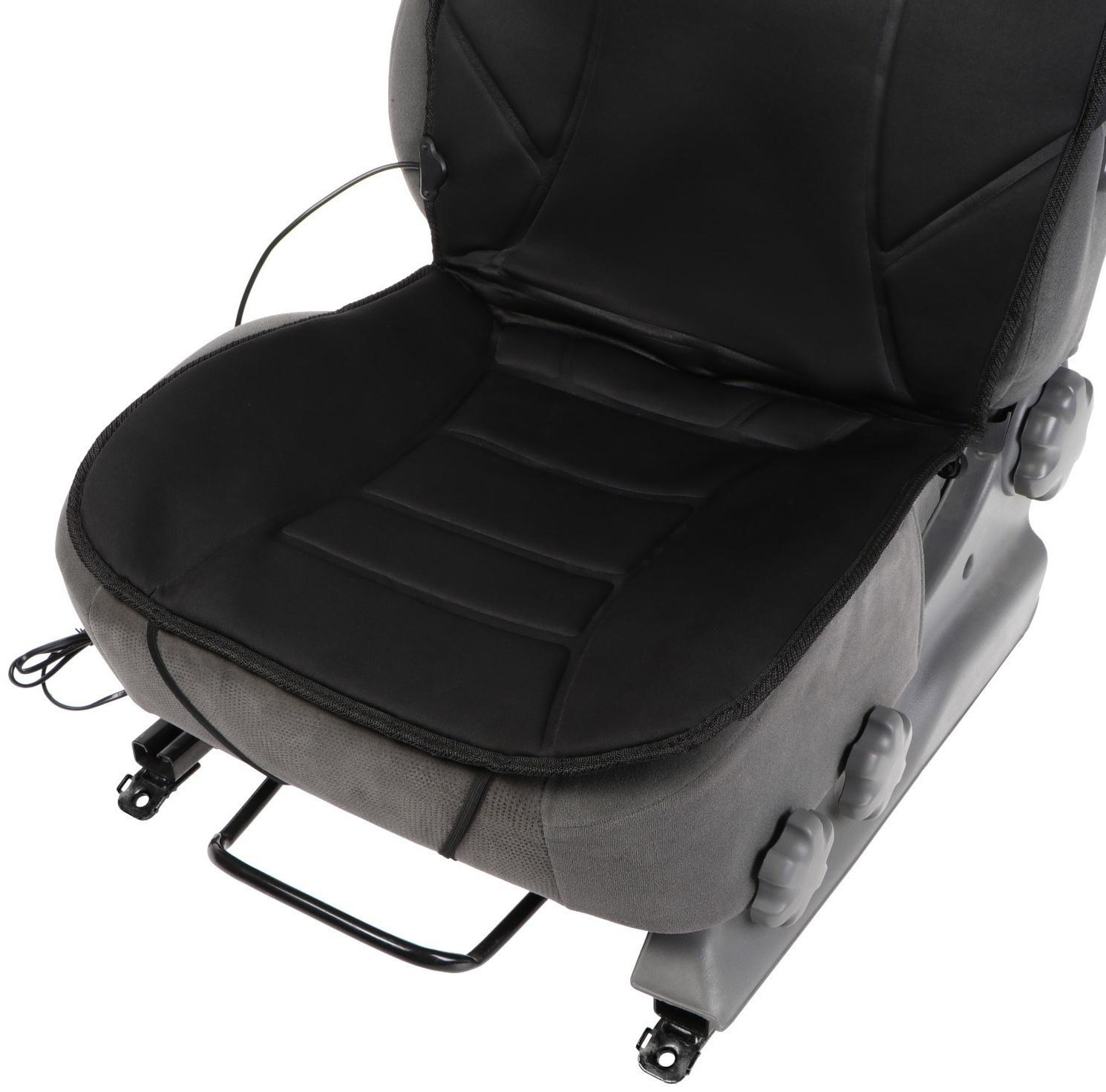 Подогрев сиденья Skyway, со спинкой, 2 режима, черный, 12 В, 2,5-3А, 115 х 52 см