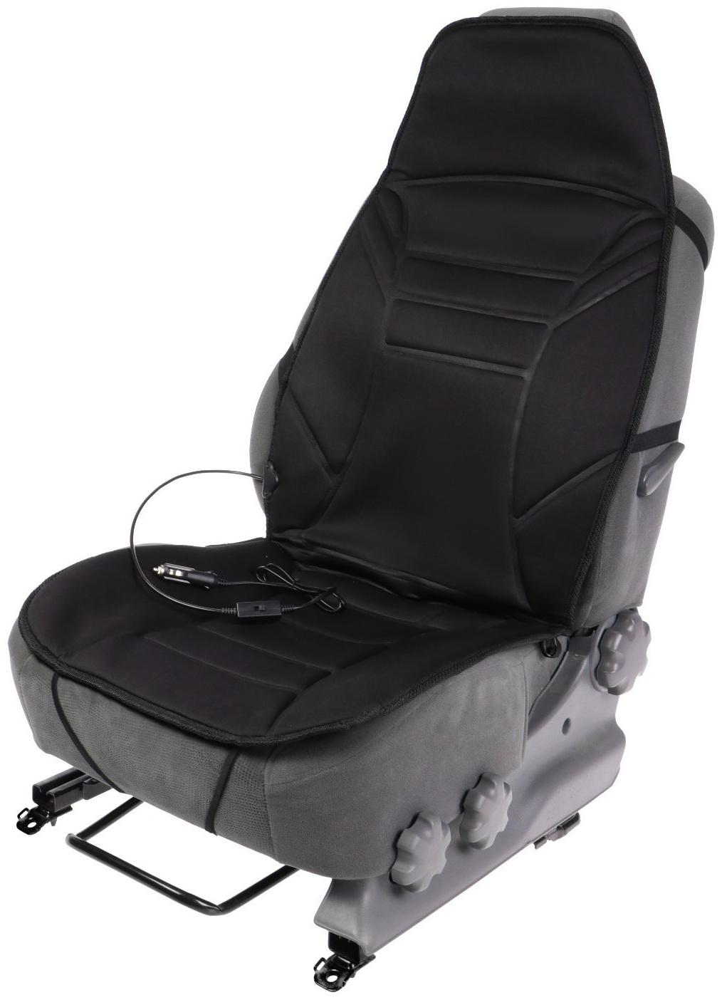 Подогрев сиденья Skyway, со спинкой, 2 режима, черный, 12 В, 2,5-3А, 115 х 52 см