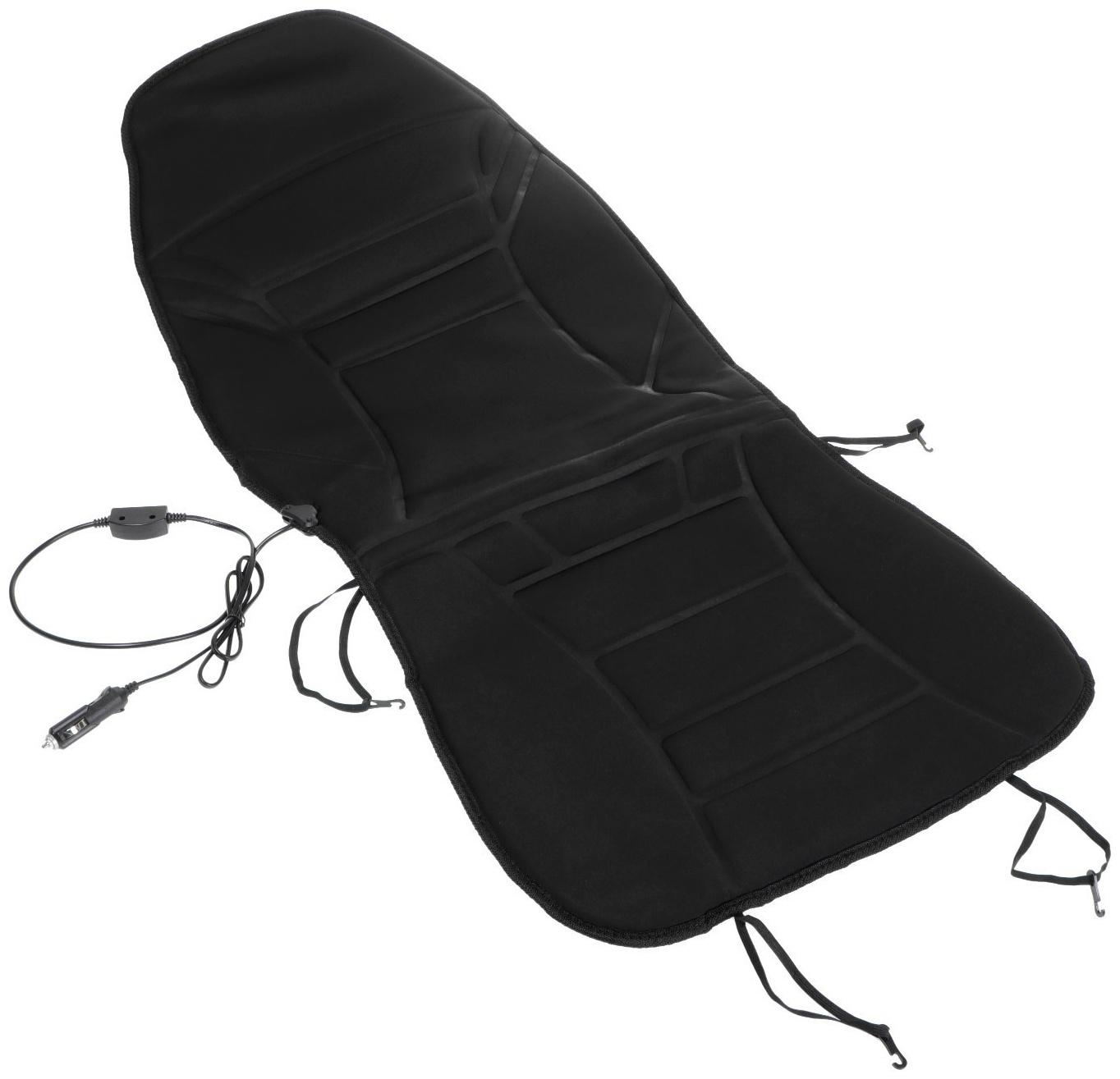 Подогрев сиденья Skyway, со спинкой, 2 режима, черный, 12 В, 2,5-3А, 115 х 52 см