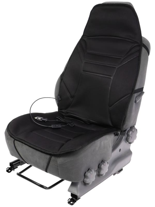 Подогрев сиденья Skyway, со спинкой, 2 режима, черный, 12 В, 2,5-3А, 115 х 52 см