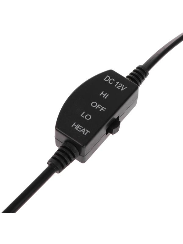 Подогрев сиденья Skyway, со спинкой, 2 режима, черный, 12 В, 2,5-3А, 115 х 52 см