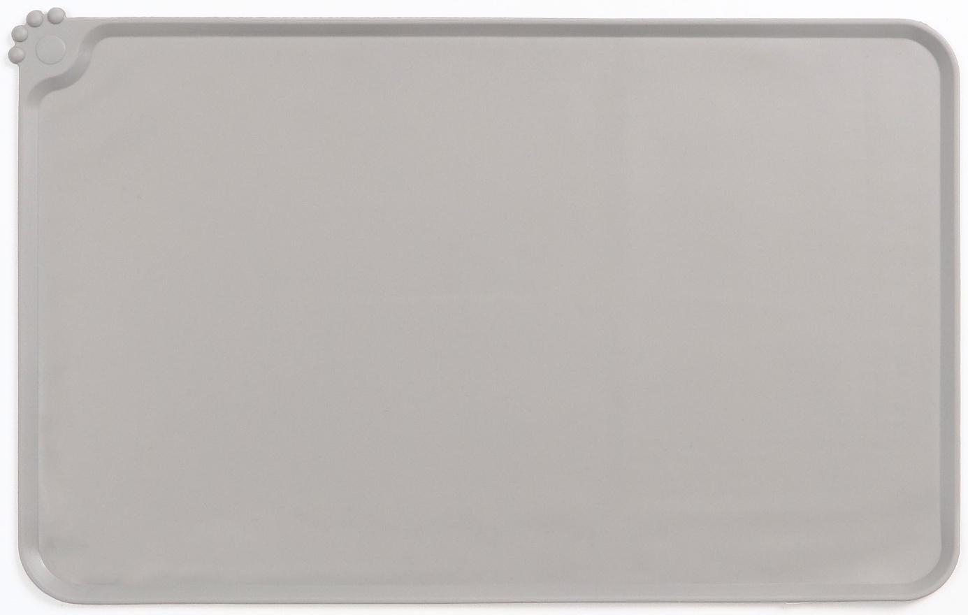 Коврик силиконовый под миску, 47 х 30 см, серый