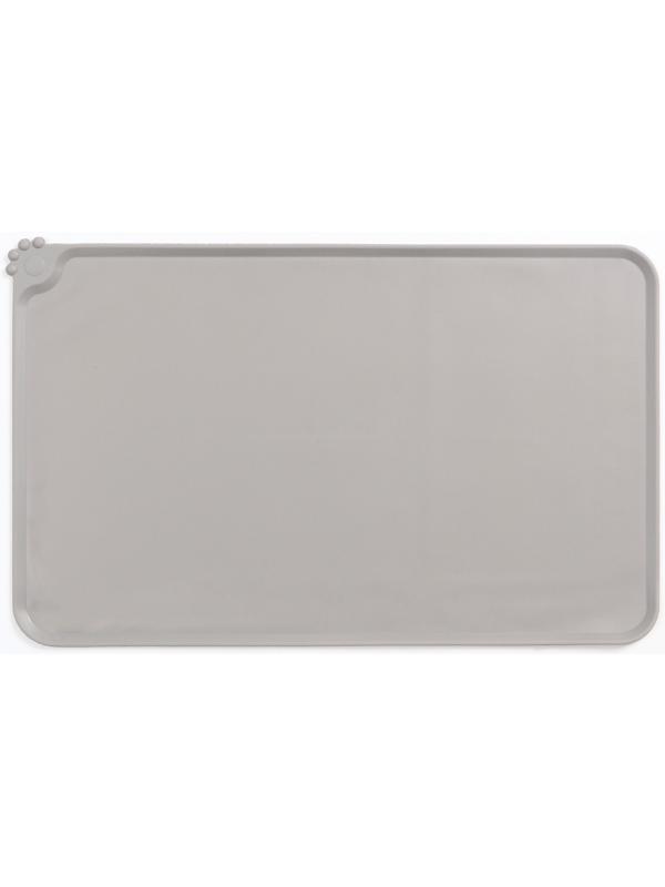 Коврик силиконовый под миску, 47 х 30 см, серый