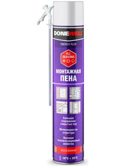 Пена монтажная KUDO DONEWELL ENERGY FLEX, адаптерная, всесезонная, 1000 мл