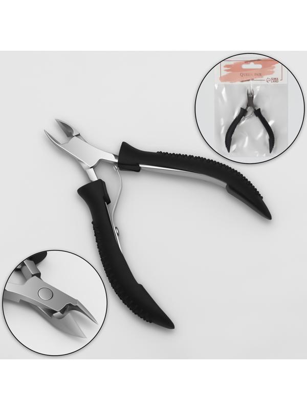 Кусачки маникюрные для кутикулы, 10 см, длина лезвия - 10 мм, цвет чёрный/серебристый