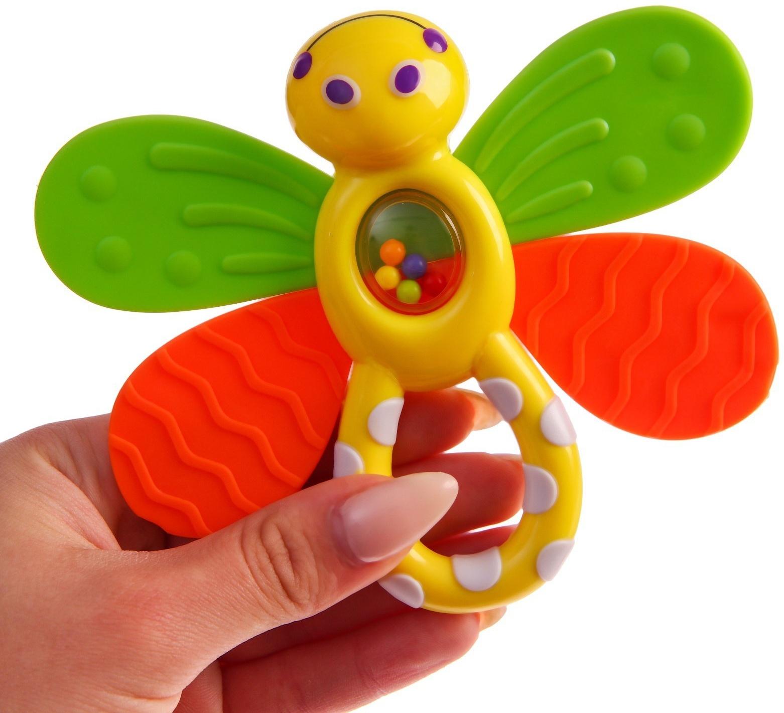 Погремушка «Бабочка», с эластичными элементами