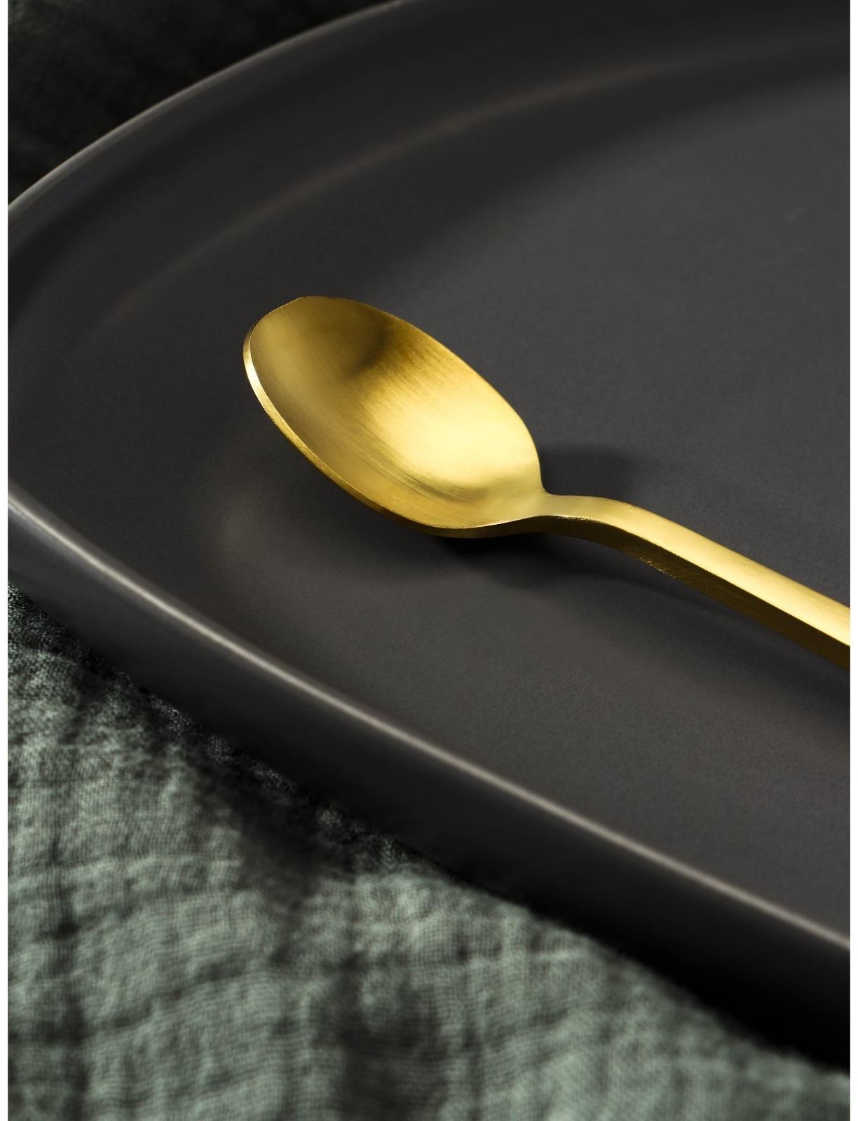 Ложка чайная из нержавеющей стали Magistro «Оску стандарт», длина 14,5 см, цвет золотой