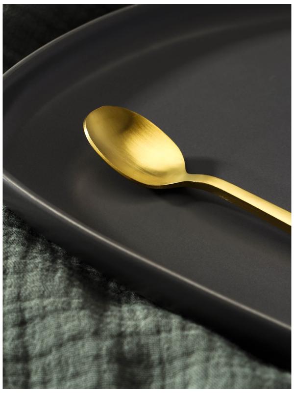 Ложка чайная из нержавеющей стали Magistro «Оску стандарт», длина 14,5 см, цвет золотой