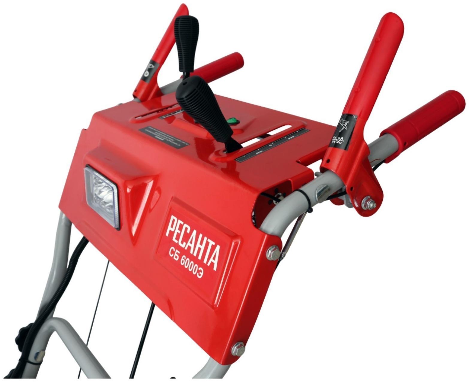 Снегоуборщик Ресанта СБ 6000Э, 8 л.с., самоходный, ск. 6/2, шир/выс 62/54 см, электростарт