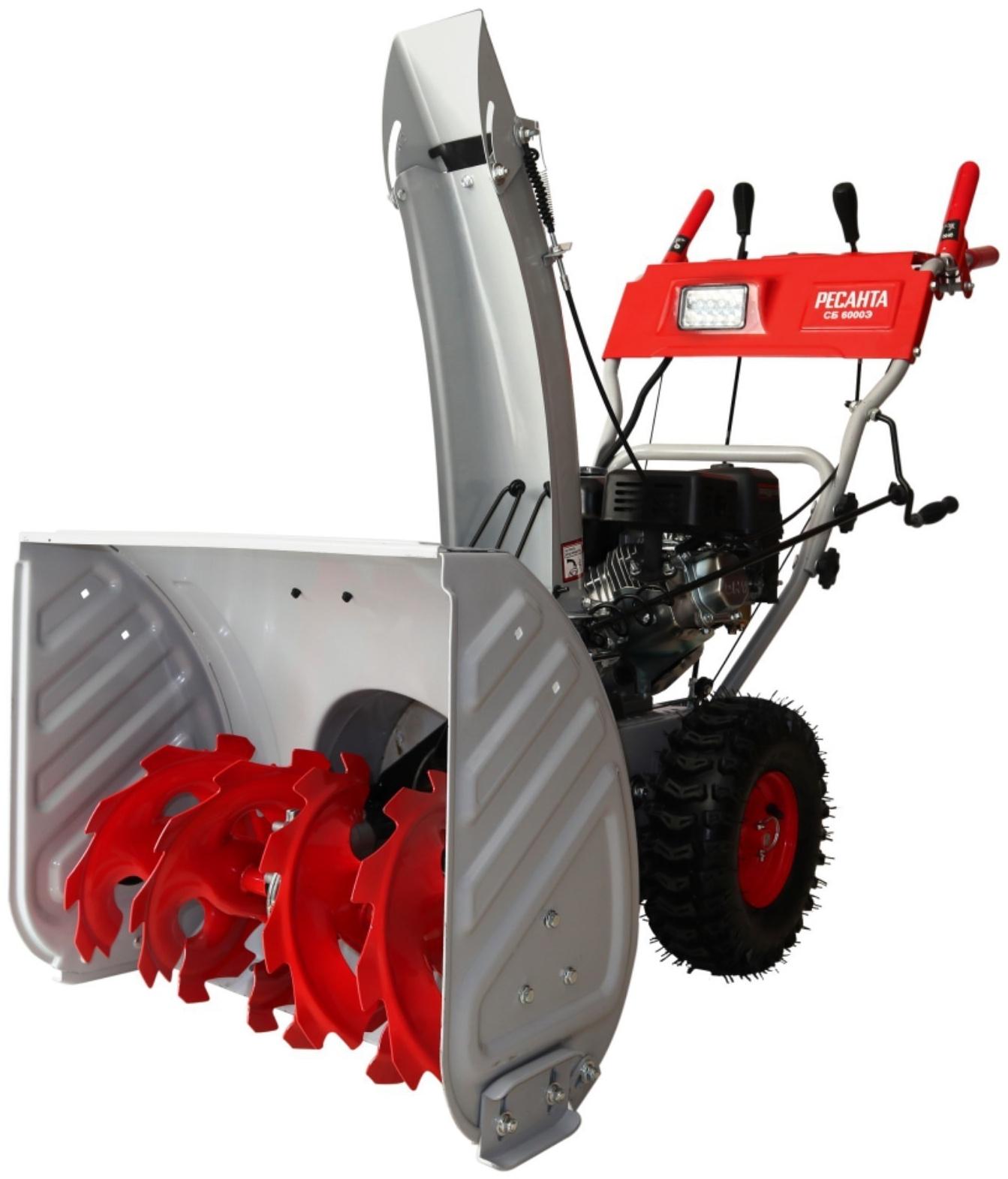 Снегоуборщик Ресанта СБ 6000Э, 8 л.с., самоходный, ск. 6/2, шир/выс 62/54 см, электростарт