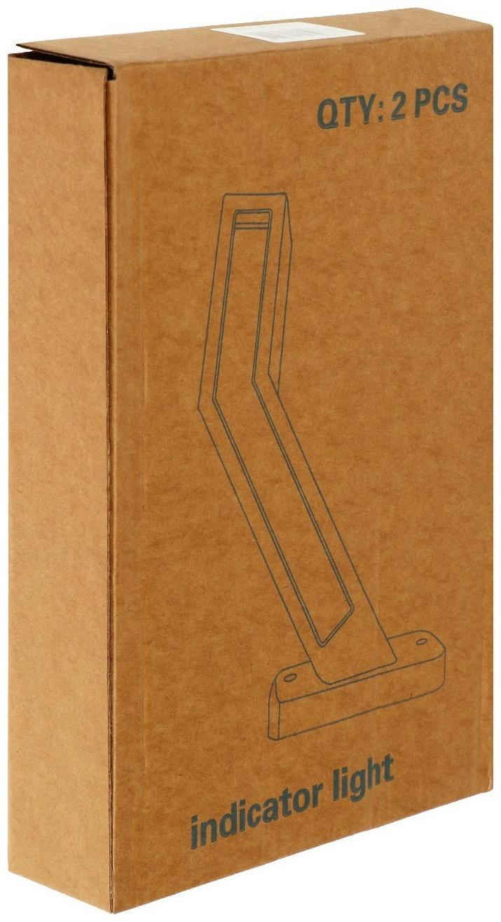 Боковой сигнальный маркер, с сигналом поворота, универсальный, 6000 К, 22 х 10 х 4 см, 2 шт